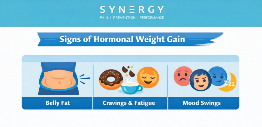 signs of harmonal weight gain
